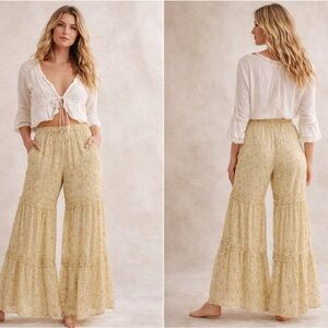 Free People Emmaline Tiered Pull On Pants Size Small